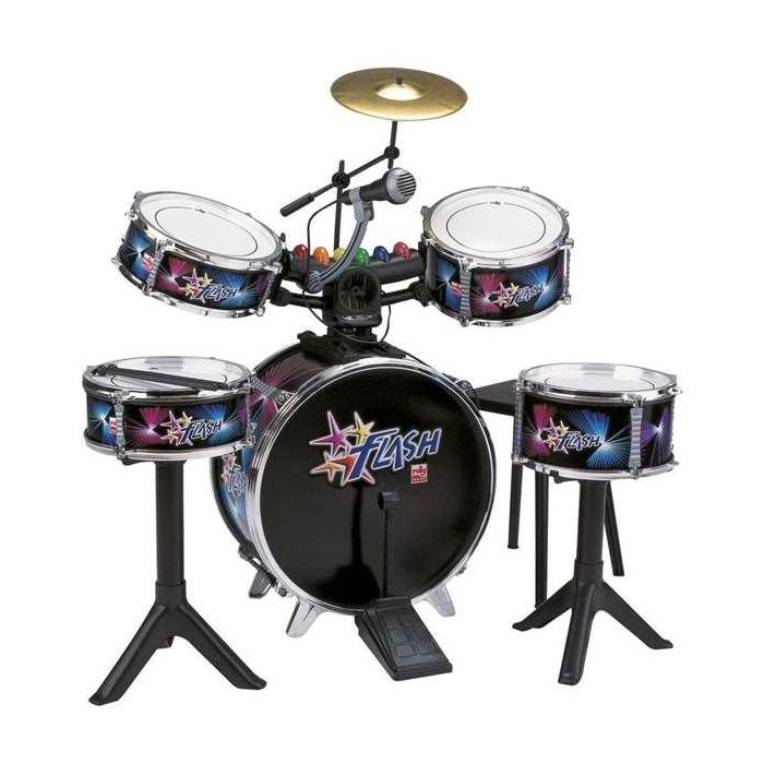 Reig Batería "Flash" Completa, Con Luces 77x75x53 cm