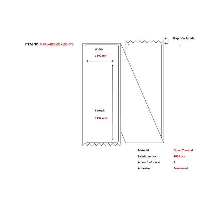 Capture Ship-label 102 x 192mm, Fanfold. Direct Thermal, 2000 labels per box. Ideal for PostNord, DB Schenker and UPS packages Capture Ship-label 102 x 192mm, Fanfold. Direct Thermal, 2000 labels per box. Ideal for PostNord, DB Schenker and UPS packages