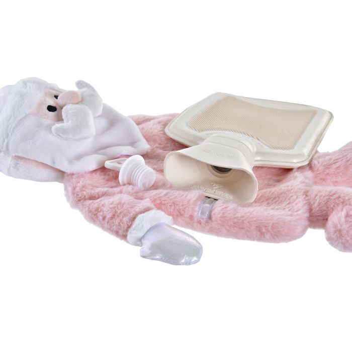 DKD Home Decor Bolsa Agua Caliente 0.7 L de Poliéster y Caucho, Colores Rosa Palo y Blanco, Diseño Navidad Fantasía, Pack de 4 Unidades 2 DKD Home Decor Bolsa Agua Caliente 0.7 L de Poliéster y Caucho, Colores Rosa Palo y Blanco, Diseño Navidad Fantasía, Pack de 4 Unidades 2