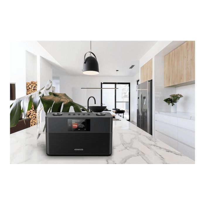 Kenwood CR-ST100S-B Radio Internet Digital con DAB+/FM, Bluetooth, Wi-Fi, Spotify, Altavoces, Pantalla TFT 2.3", Mando a Distancia, Negro