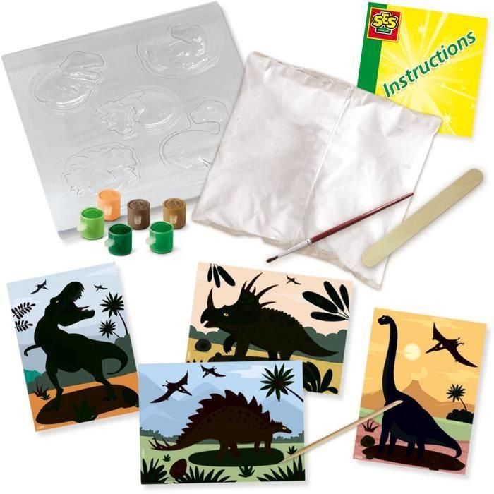 Ses Creative SES8710341014087 - Kit de Manualidades y Pasatiempos Creativos 2 en 1: Dinosaurios para Moldear, Pintar y Rayar 5 Ses Creative SES8710341014087 - Kit de Manualidades y Pasatiempos Creativos 2 en 1: Dinosaurios para Moldear, Pintar y Rayar 5