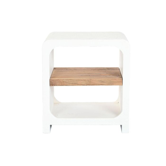 Mesita De Noche Mediterraneo DKD Home Decor Blanco Natural 40.5 x 55.5 x 50 cm 1