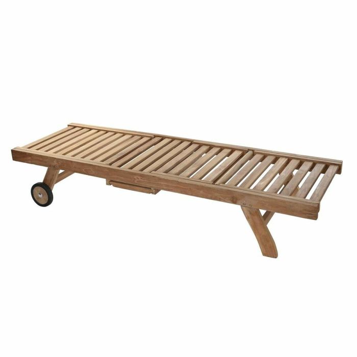 Tumbona DKD Home Decor Marrón Con ruedas Teca (200 x 65 x 36 cm) 6 Tumbona DKD Home Decor Marrón Con ruedas Teca (200 x 65 x 36 cm) 6