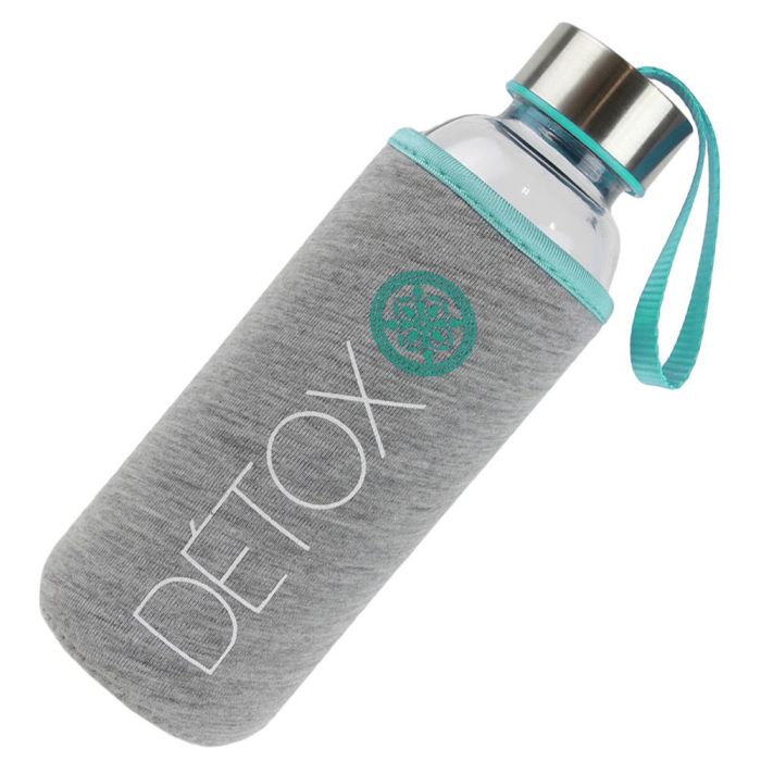 Cook Concept Botella 400 Ml Con Funda De Neopreno Transparente Cristal Azul Fucsia Verde 3 Cook Concept Botella 400 Ml Con Funda De Neopreno Transparente Cristal Azul Fucsia Verde 3