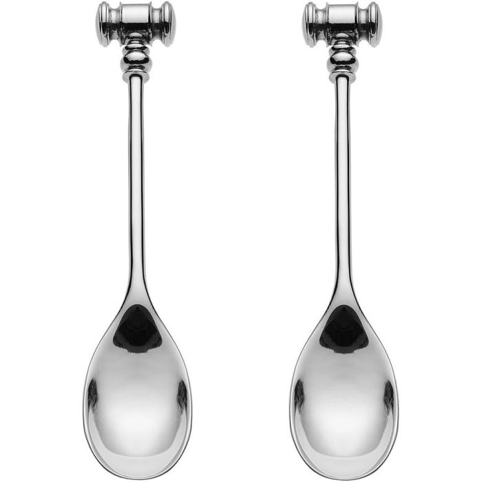 Alessi Set de dos cucharillas con martillito MW20S2 - Diseño elegante y práctico