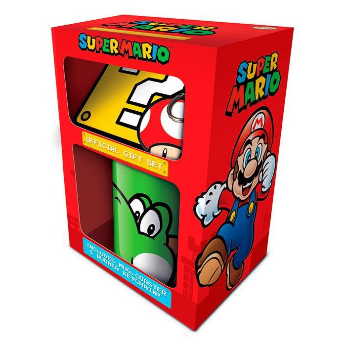 Nintendo Set Taza + Llavero Super Mario Bros - Regalo Original Coleccionable Fans Videojuegos