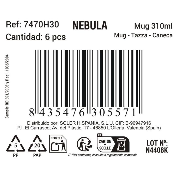 La Mediterranea Mug 310 ml "Nebula" Md 2