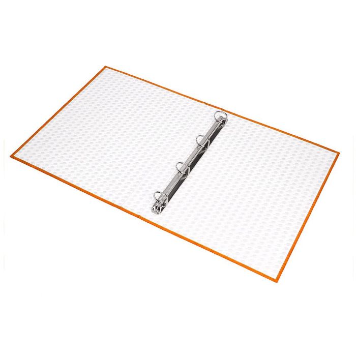 Carpeta De 4 Anillas 25 mm Mixtas Liderpapel Folio Carton Forrado Paper Coat Naranja 7