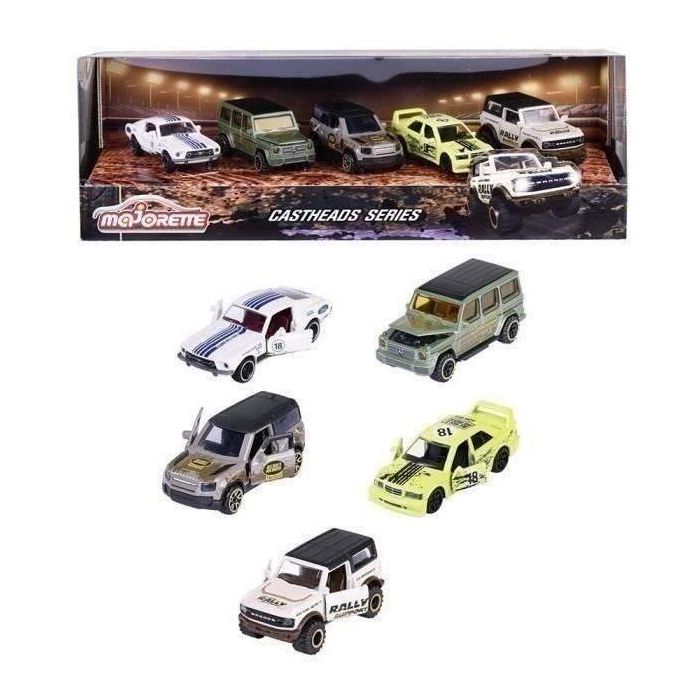 Majorette MAJ3467452075340 Caja Castheads Magazine - 5 Vehículos Metálicos con Piezas de Apertura y Faros Translúcidos - Para Niños +3 Años Majorette MAJ3467452075340 Caja Castheads Magazine - 5 Vehículos Metálicos con Piezas de Apertura y Faros Translúcidos - Para Niños +3 Años