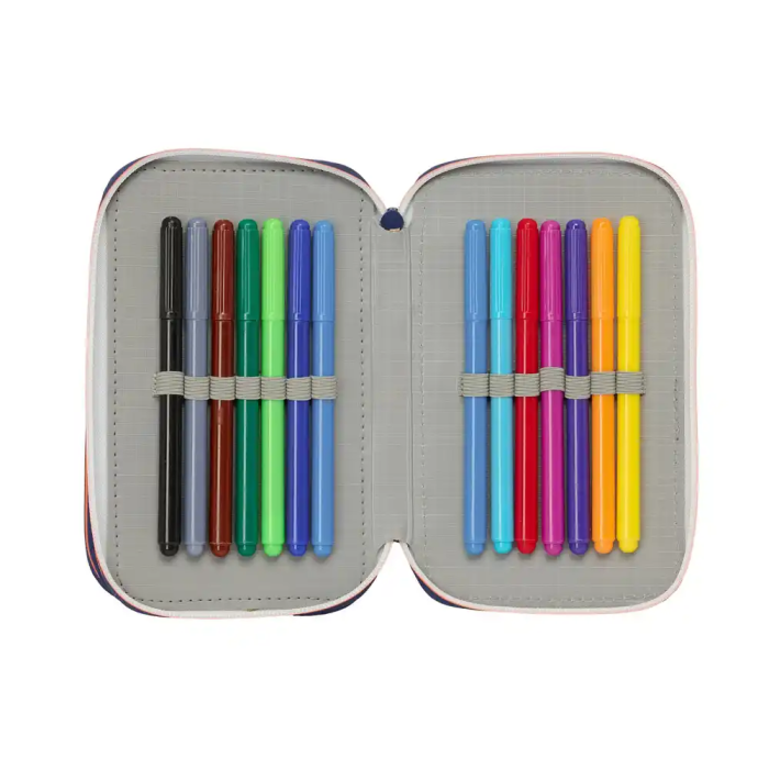 Safta Plumier Triple 37 Piezas F.C. Barcelona 2ª Equipación 12,5x19,5x5,5cm 5