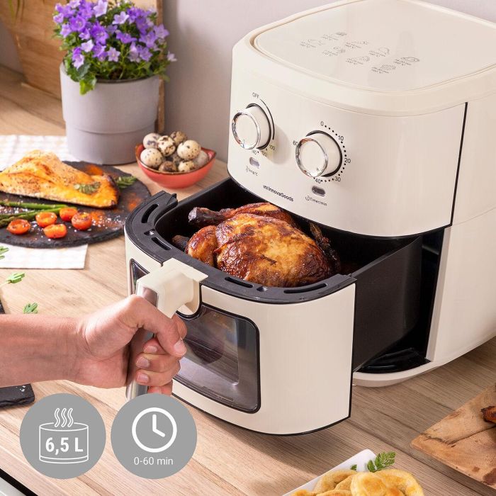 Freidora de Aire InnovaGoods Vynner Pro 6500 Crema 1700 W 6,5 L Acero Inoxidable 14 Freidora de Aire InnovaGoods Vynner Pro 6500 Crema 1700 W 6,5 L Acero Inoxidable 14