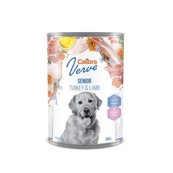 Calibra Dog GF Verve Senior Pavo y Cordero Caja 6x400g