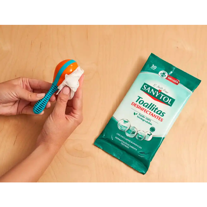 Sanytol Toallitas Desinfectantes Multiusos Aroma Eucalipto 30 uds Eliminan 99,9% Gérmenes 3