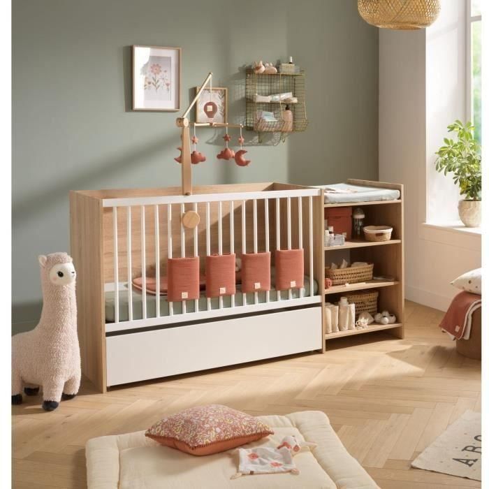 Cajón cama combinado escalable - Babyprice Up - Blanco - Con ruedas 1