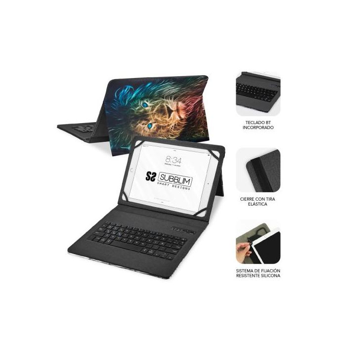 SUBBLIM Funda con Teclado Keytab Pro BT Trendy Leon 2 SUBBLIM Funda con Teclado Keytab Pro BT Trendy Leon 2