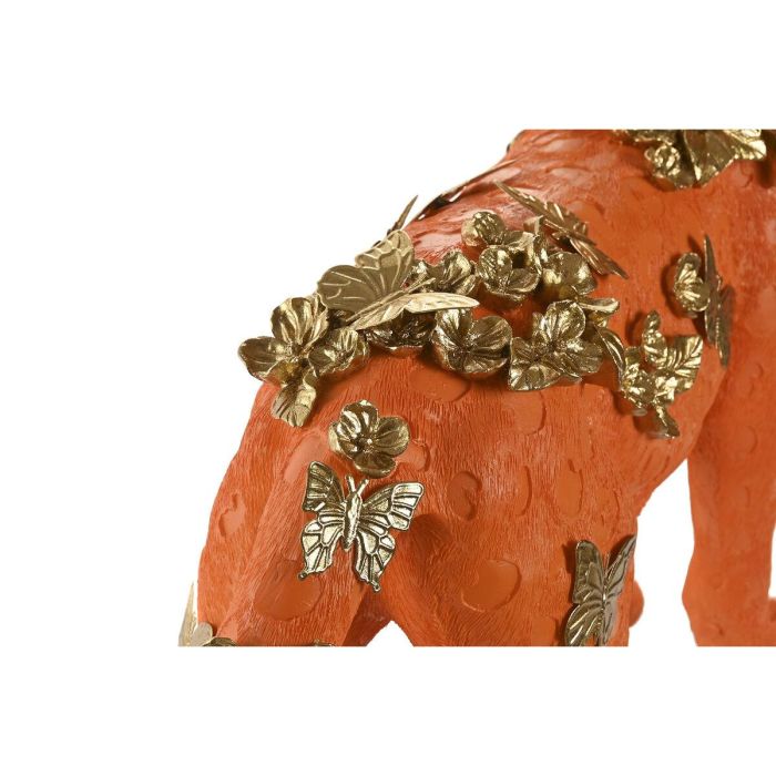 DKD Home Decor Figura Decorativa Leopardo de Resina Naranja y Dorado, Estilo Moderno, 43 cm Alto x 60 cm Ancho x 21.5 cm Profundo 1 DKD Home Decor Figura Decorativa Leopardo de Resina Naranja y Dorado, Estilo Moderno, 43 cm Alto x 60 cm Ancho x 21.5 cm Profundo 1