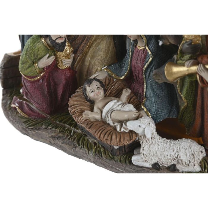DKD Home Decor Nacimiento Navidad Tradicional Resina Multicolor 6 x 19 x 21 cm 2