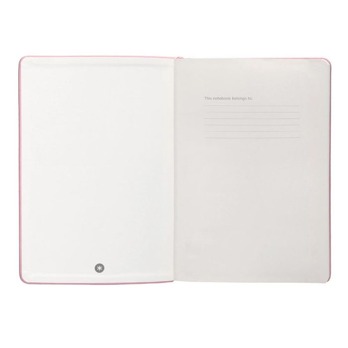 Cuaderno Con Gomilla Antartik Notes Tapa Dura A5 Hojas Rayas Rosa Pastel 100 Hojas 80 gr Fsc 6