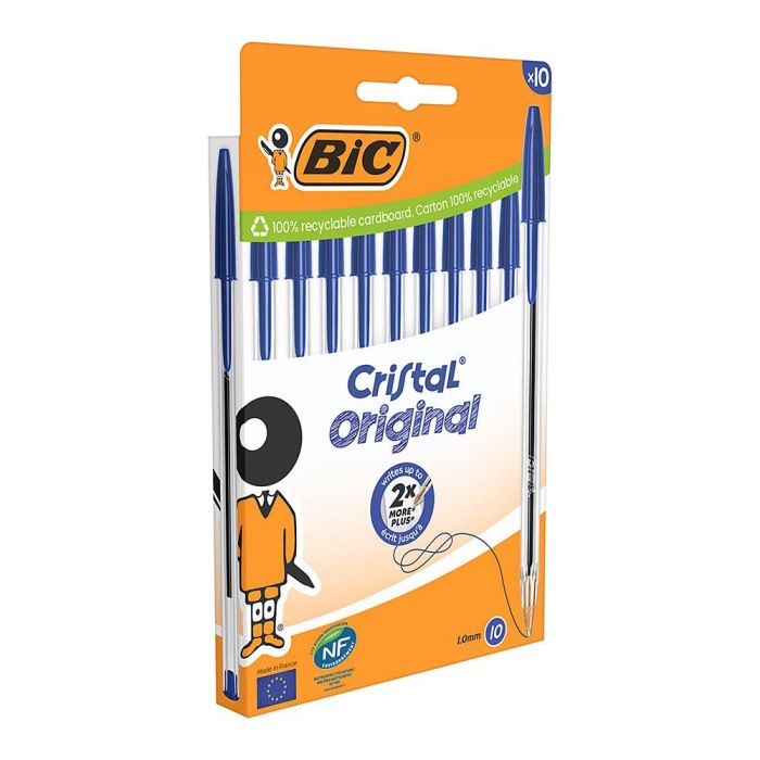 Bic Bolígrafo Cristal Azul Blíster 10 uds Bic Bolígrafo Cristal Azul Blíster 10 uds