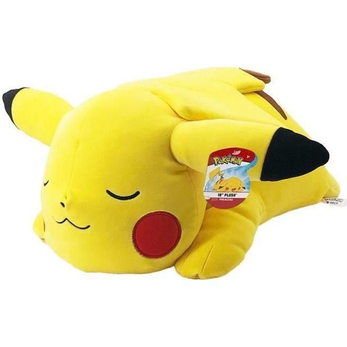 Peluche Pikachu Duerme 40 cm - Pokémon - BANDAI - Edredón o Almohada - Para niños a partir de 2 años