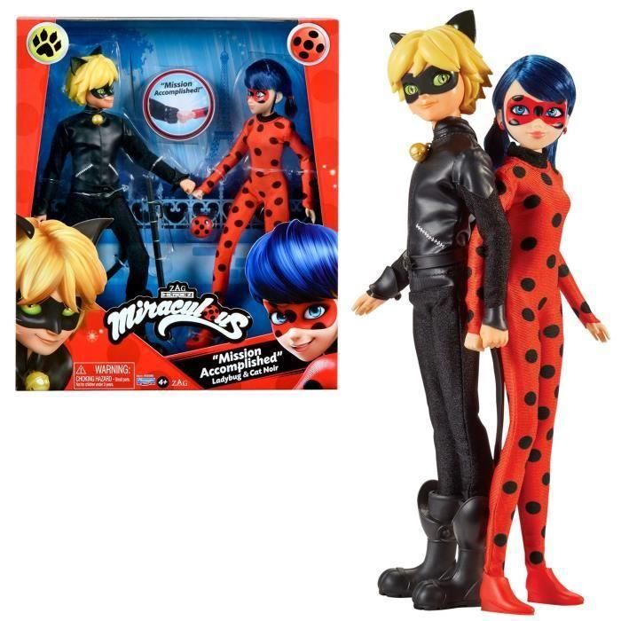 Miraculous Ladybug - Paquete de 2 muñecas de moda 26 cm