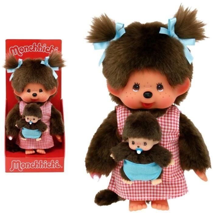 Peluche Bandai Monchhichi Maman & Baby plush 20 cm 1