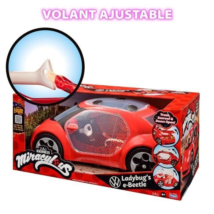 Coche de Miraculous Ladybug - Volkswagen e-Beetle de Ladybug - Bandai 4