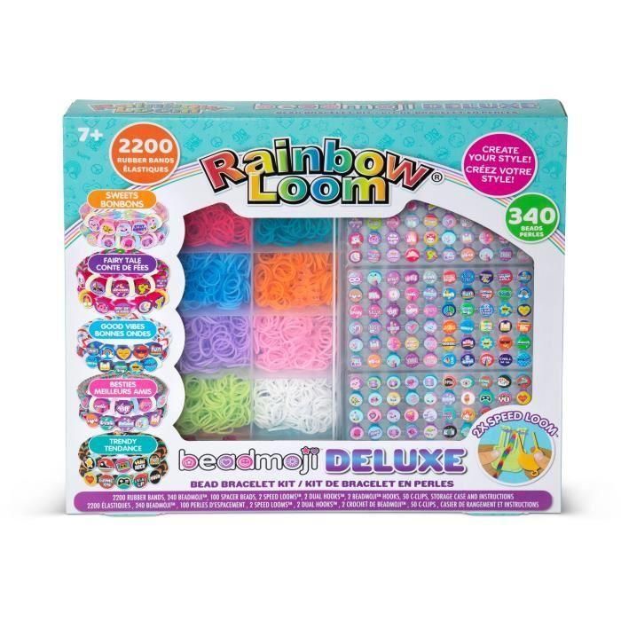 Caja - BANDAI - Rainbow Loom Beadmoji Deluxe - CD0124, para hacer multitud de pulseras Rainbow Loom