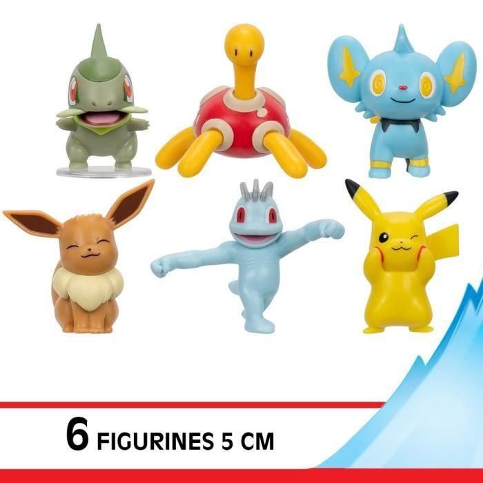 Pack 6 Figuras Pokémon - BANDAI - JW3614 - 5 cm - Batallas Pokémon 1