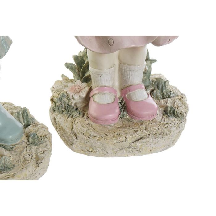 Figura Shabby DKD Home Decor Rosa Azul 20 x 48.5 x 28 cm (2 Unidades) 1