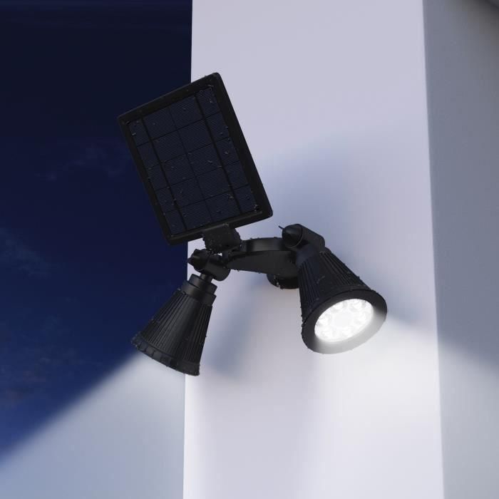 LUMISKY Proyector exterior doble impermeable con detector - 12 LED - 600 Lm 1