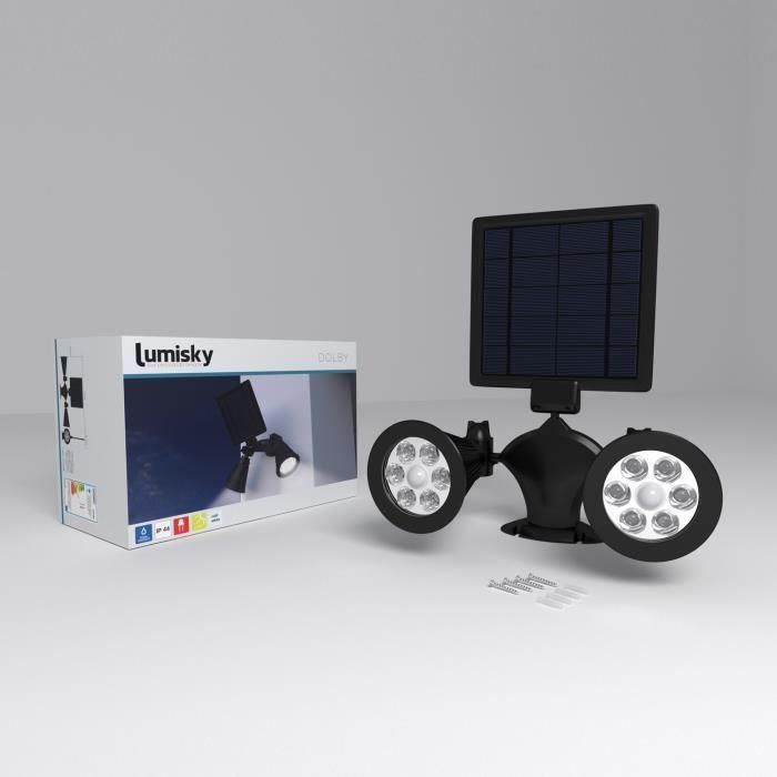 LUMISKY Proyector exterior doble impermeable con detector - 12 LED - 600 Lm 4