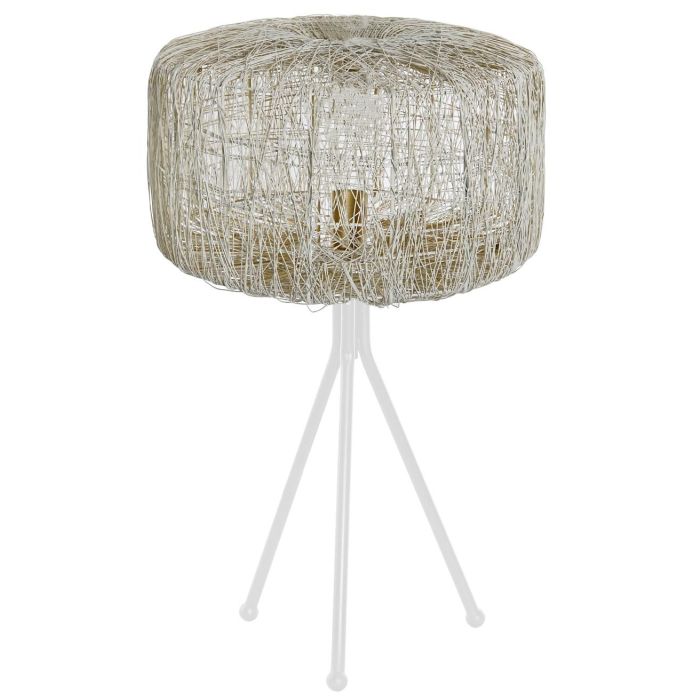 DKD Home Decor Lámpara de Sobremesa Loft Colección Indus Blanco Metal E27 Max 50W - 33x33x50 cm