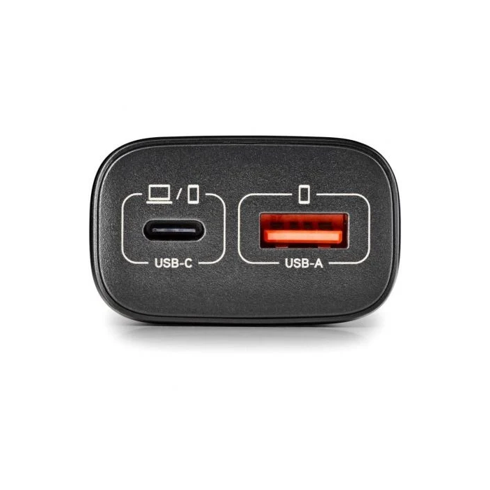 NGS Cargador de Pared GaN ERA 45W BLACK, 45W, 2 Puertos (USB-C + USB-A), Carga Rápida NGS Cargador de Pared GaN ERA 45W BLACK, 45W, 2 Puertos (USB-C + USB-A), Carga Rápida