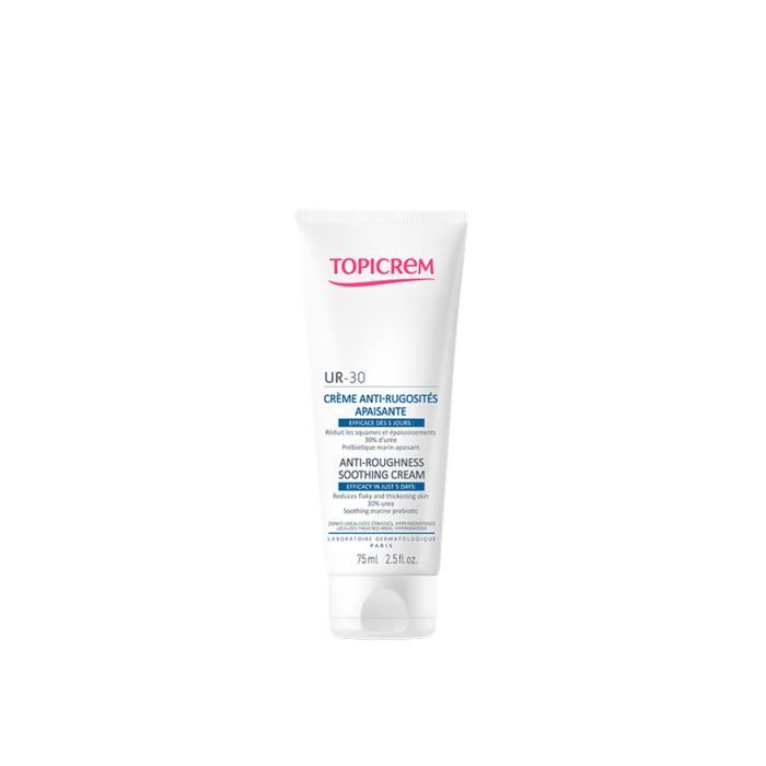 Topicrem UR-30 Crema Calmante Antirrugosidades 75 ml con 30% Urea, Hidratante Corporal para Piel Escamosa y Seca, Calma Picazón