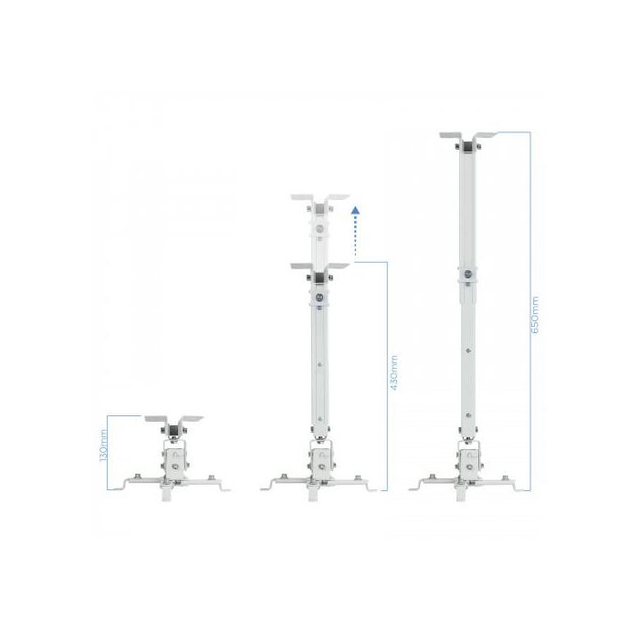 TooQ Soporte de Techo para Proyector PJ2012T-W Inclinable hasta 20kg 1 TooQ Soporte de Techo para Proyector PJ2012T-W Inclinable hasta 20kg 1