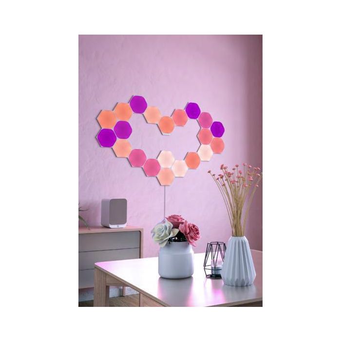 Nanoleaf Shapes Hexagons Starter Kit 15PK Paneles LED Modulares Inteligentes para Diseño de Paredes 1