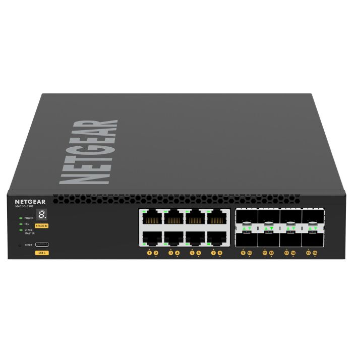 NETGEAR M4350-8X8F Switch Gestionado L3 10G Ethernet 8 Puertos RJ45 8 Puertos SFP+ Montaje en Rack 1U 2