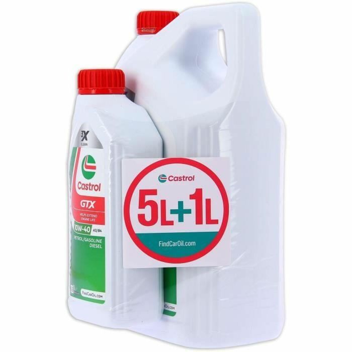 Castrol GTX Aceite de Motor 10W-40 A3/B4 - 5L + 1L - Ref: 057026 - EAN: CAS4008177189784 2