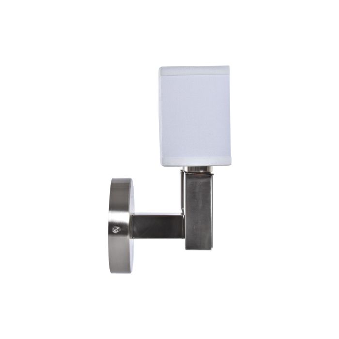 DKD Home Decor Lámpara Aplique Moderno de Pared Plateado Blanco Metal y Poliéster, 2 Bombillas G9, 40W, 14x24x25cm 3 DKD Home Decor Lámpara Aplique Moderno de Pared Plateado Blanco Metal y Poliéster, 2 Bombillas G9, 40W, 14x24x25cm 3