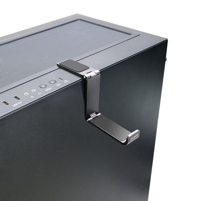 ZALMAN ZM-FH10 BK Soporte para auriculares de aluminio, caucho y acero de color negro 1