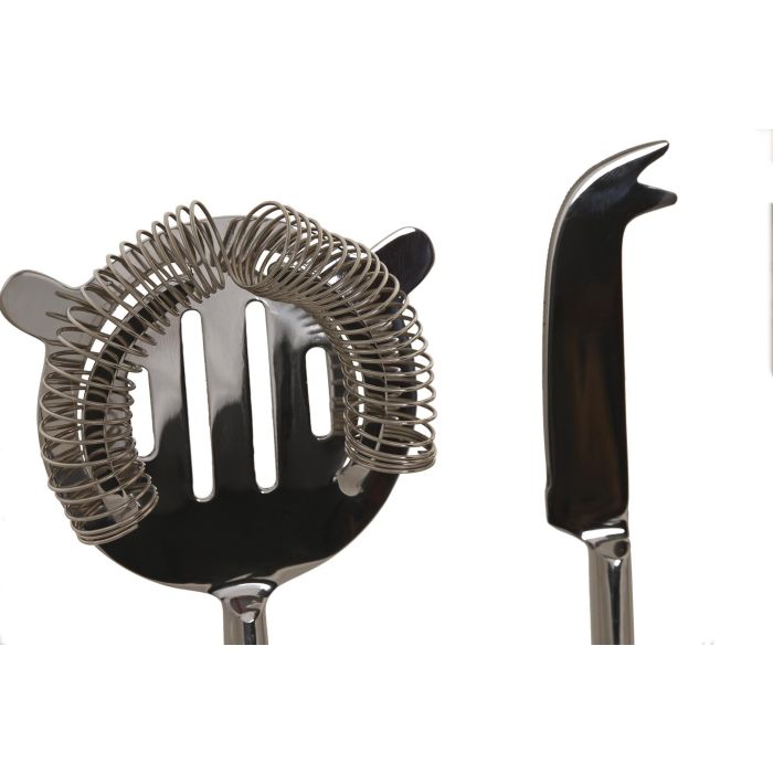 DKD Home Decor Coctel Glam - Set de 4 piezas con diseño de Perro, Inox Plateado 9x18x37cm 3 DKD Home Decor Coctel Glam - Set de 4 piezas con diseño de Perro, Inox Plateado 9x18x37cm 3