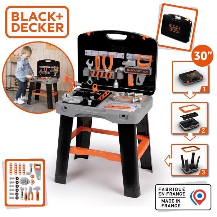 Banco maletín de herramientas black&decker. incluye 33 accesorios. 76x43x35 cm 1