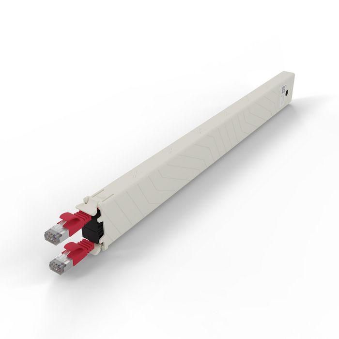 PATCHBOX patchbox.one Cassette de Cable Cat.6a STP PoE 8RU Red para Sistema Modular de Rack - Conectividad de Red Profesional