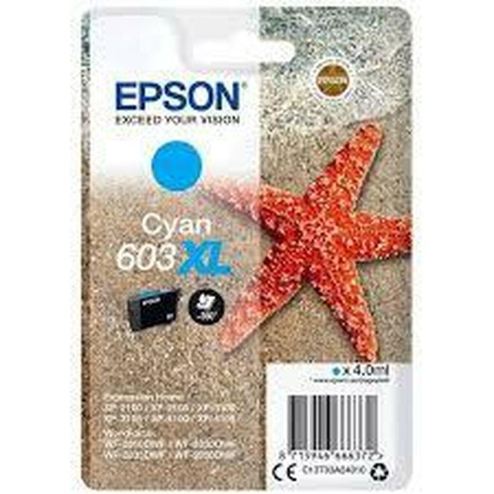 Cartucho de Tinta Original Epson 603 XL Cian (10 Unidades) 1 Cartucho de Tinta Original Epson 603 XL Cian (10 Unidades) 1