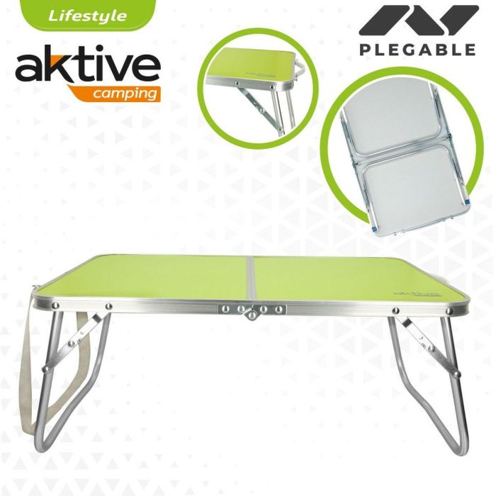 Mesa Plegable Aktive Pistacho 60 x 25 x 40 cm (4 Unidades) 2