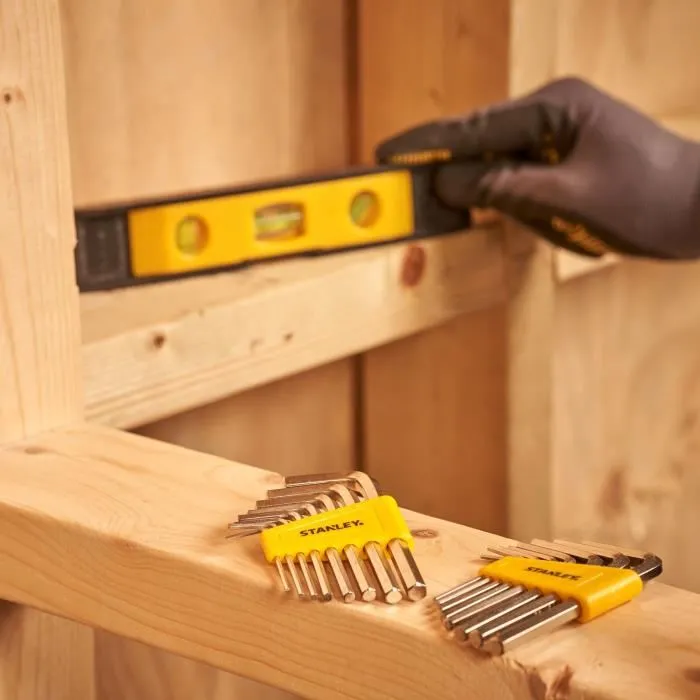 Stanley Juego de herramientas 38 piezas con medida, martillo, alicates, destornilladores, nivel y llaves macho 5