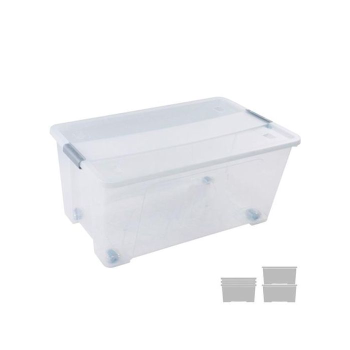 Archivo 2000 Caja De Almacenaje 61 L Apilable Y Encajable C-Tapa Y Ruedas 400x680x310 mm Pp Cristal Transparente Archivo 2000 Caja De Almacenaje 61 L Apilable Y Encajable C-Tapa Y Ruedas 400x680x310 mm Pp Cristal Transparente