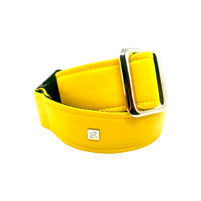 GETM Correa Guit/Bajo Fly Yellow Polipiel Nailon Piel Ajustable Hasta 165 cm Amarillo 1