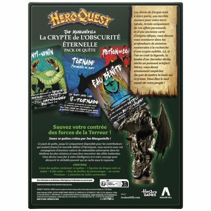 Hasbro HASG1798FA0 HeroQuest Quest Pack La Cripta de la Oscuridad Eterna Juego de Rol Juego de Mesa Sistema HeroQuest Requerido Avalon Hill 7